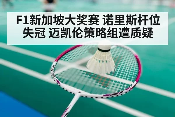 F1新加坡大奖赛 诺里斯杆位失冠 迈凯伦策略组遭质疑